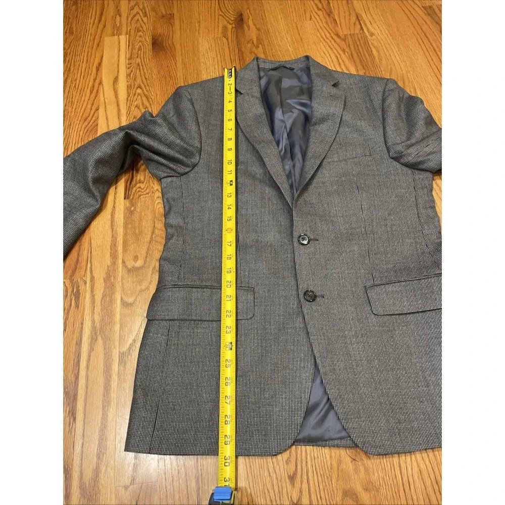 Ralph Ralph Lauren Men's Houndstooth Blazer Wool Stretch Gray Size 38R - Picture 7 of 8